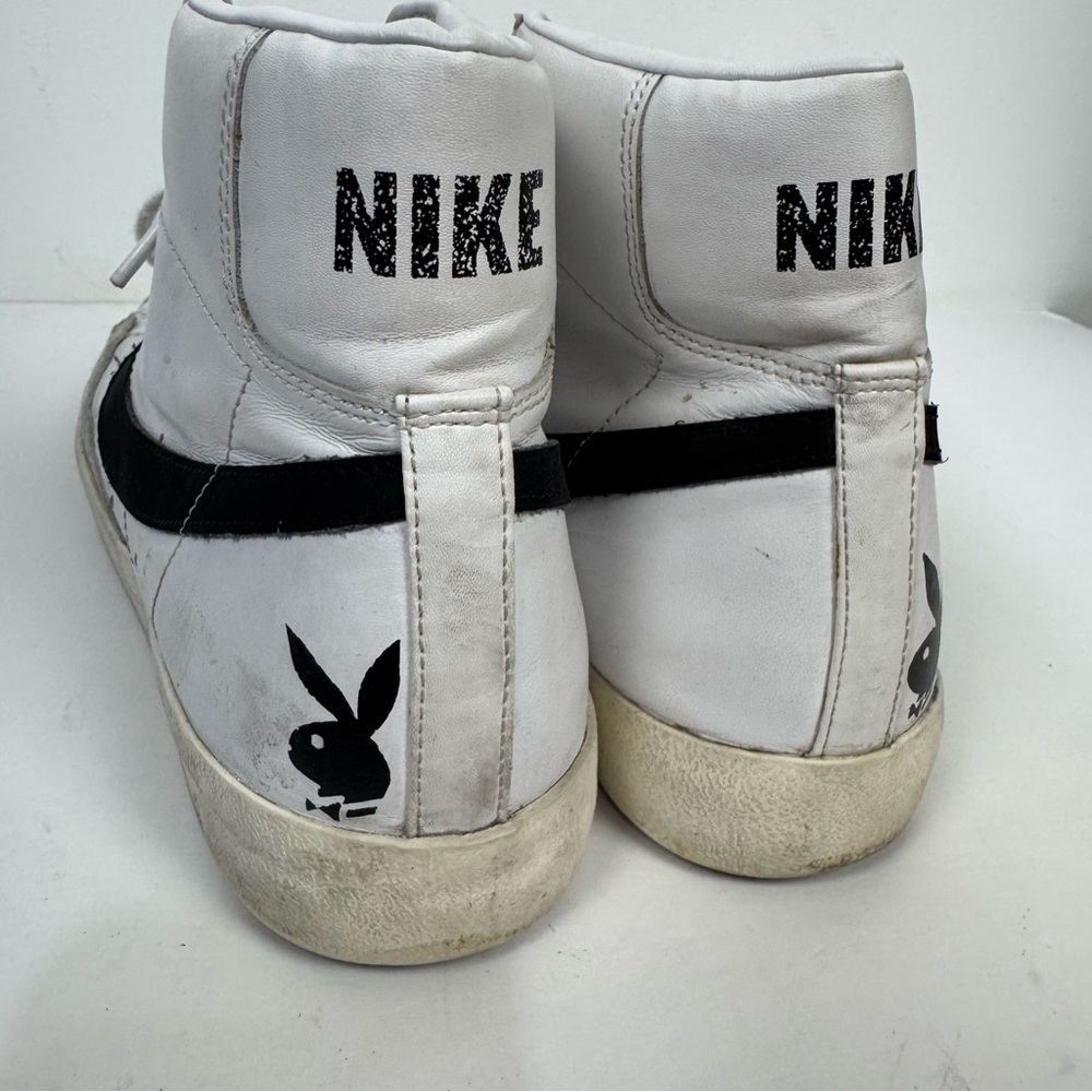 Nike Playboy Blazer Mid '77 Vintage Casual Shoes Black & White Weightlifting - Picture 6 of 9